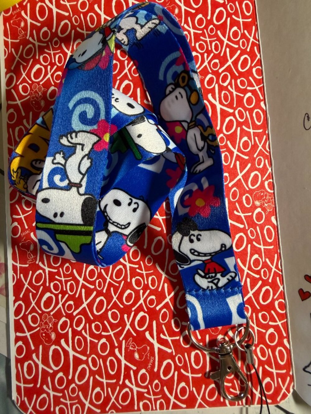 2-Piece Phone Holder ID badges Lanyard –Yellow and Blue Snoopy Lanyard - Picture 3 of 8